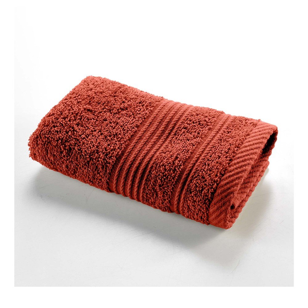 Téglavörös frottír pamut törölköző 30x50 cm Tendresse – douceur d'intérieur
