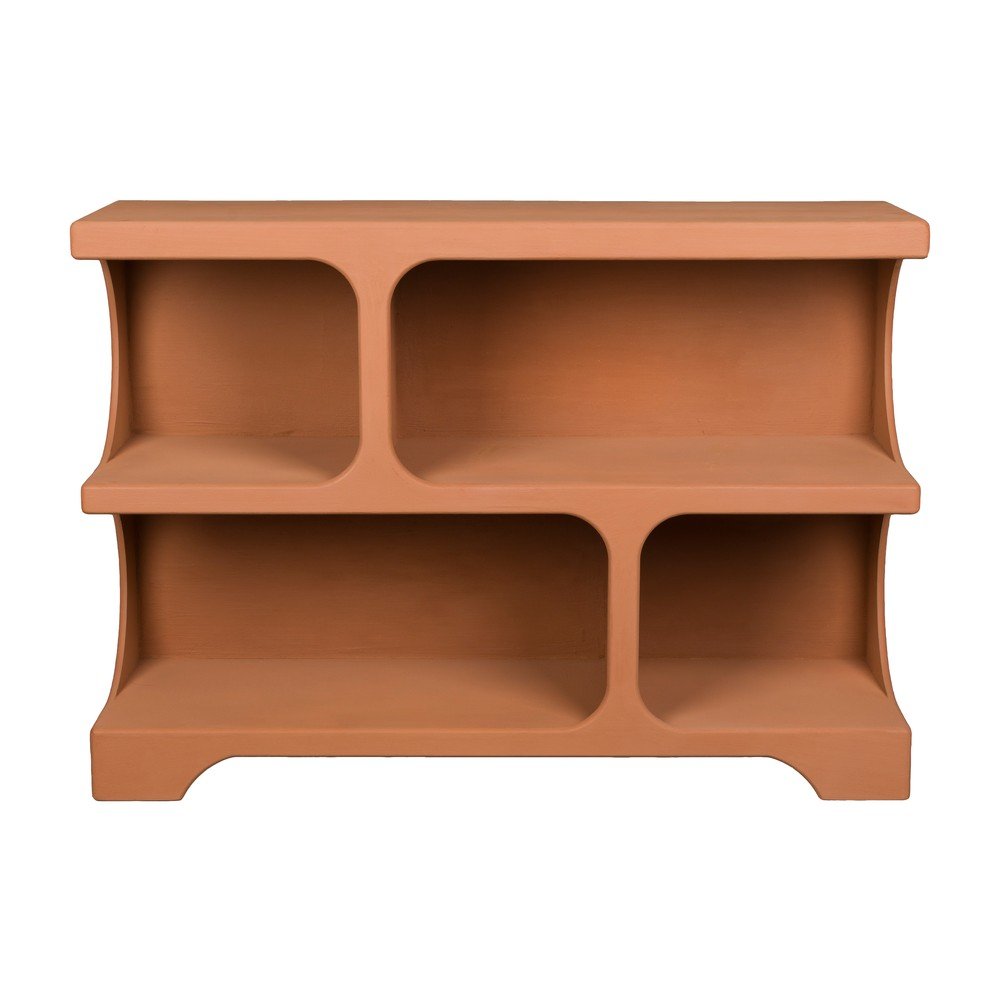 Terrakotta színű könyvespolc 120x85x37 cm Dundee – Dutchbone
