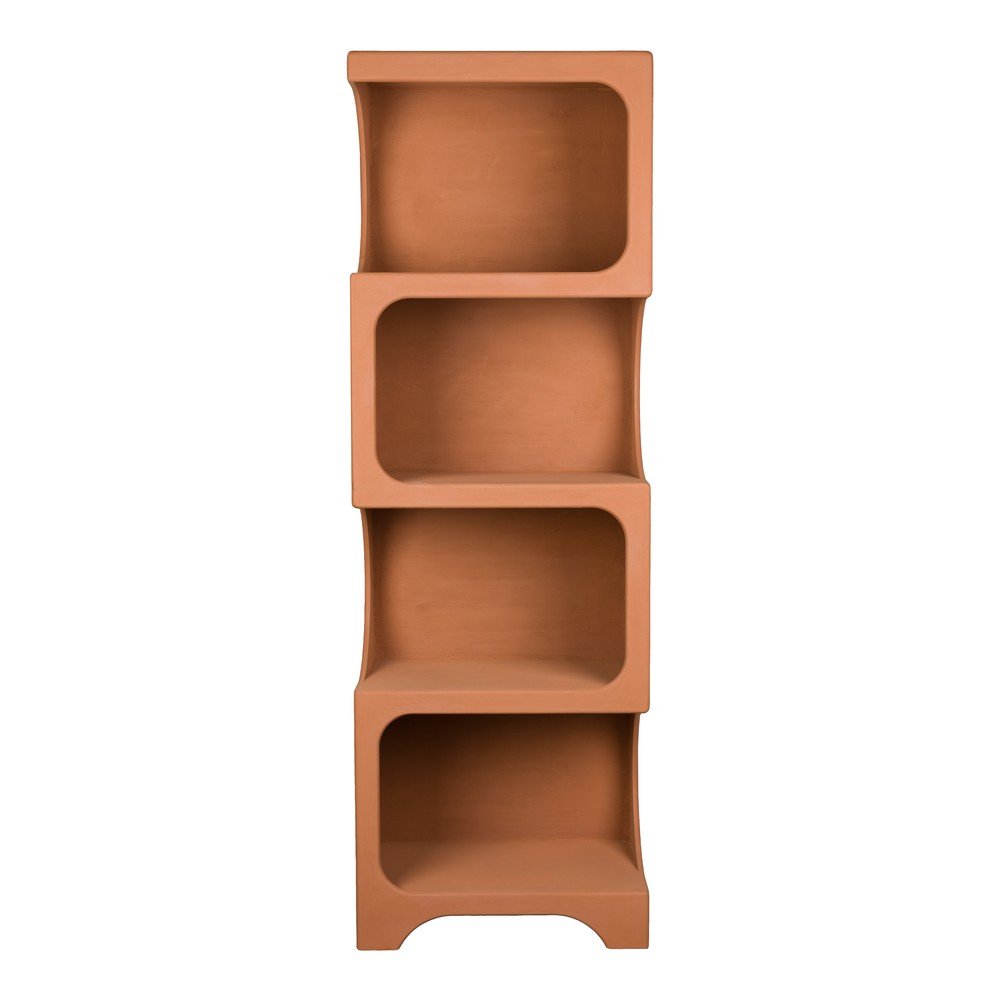 Terrakotta színű könyvespolc 60x181x37 cm Dundee – Dutchbone