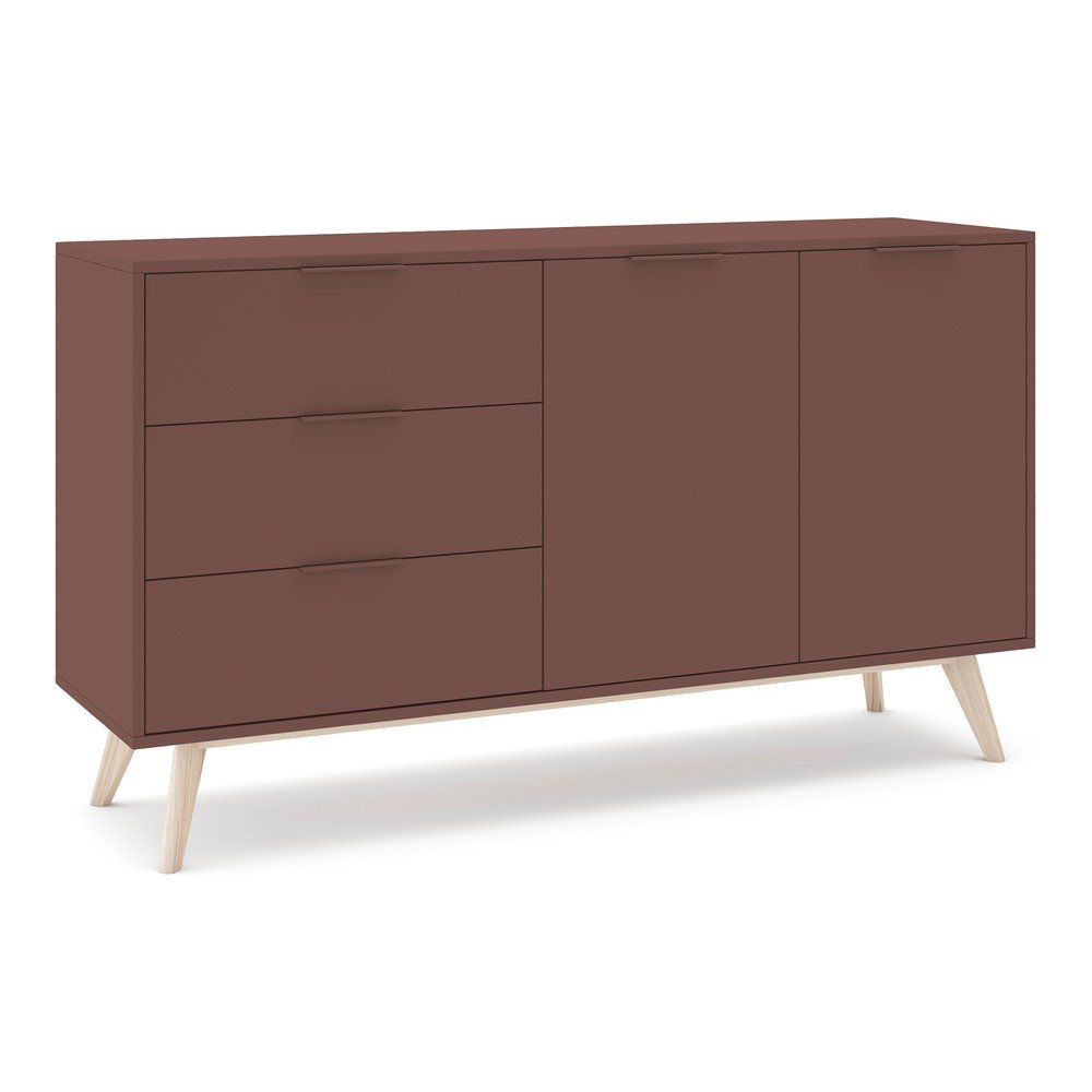 Terrakotta színű matt komód 140x81x40 cm Campus – Marckeric