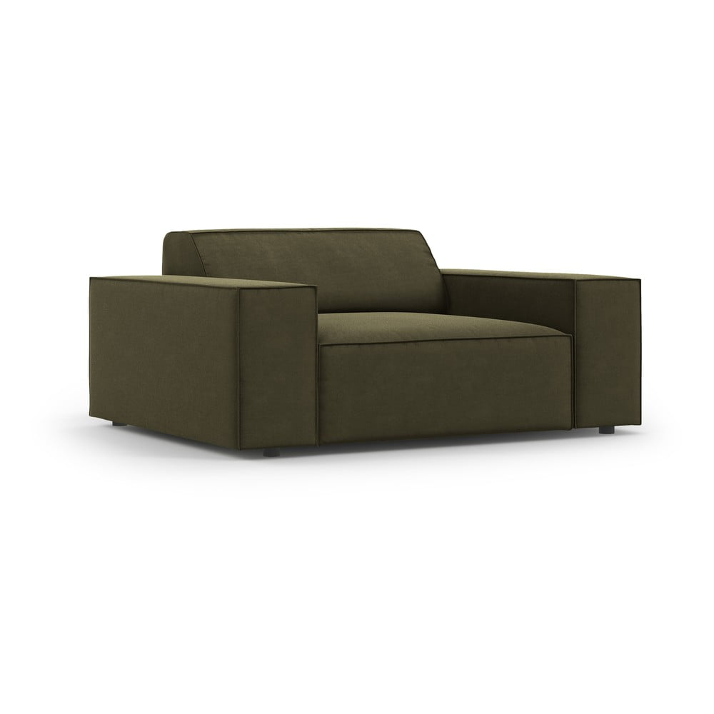 Zöld bársony fotel Jodie – Micadoni Home