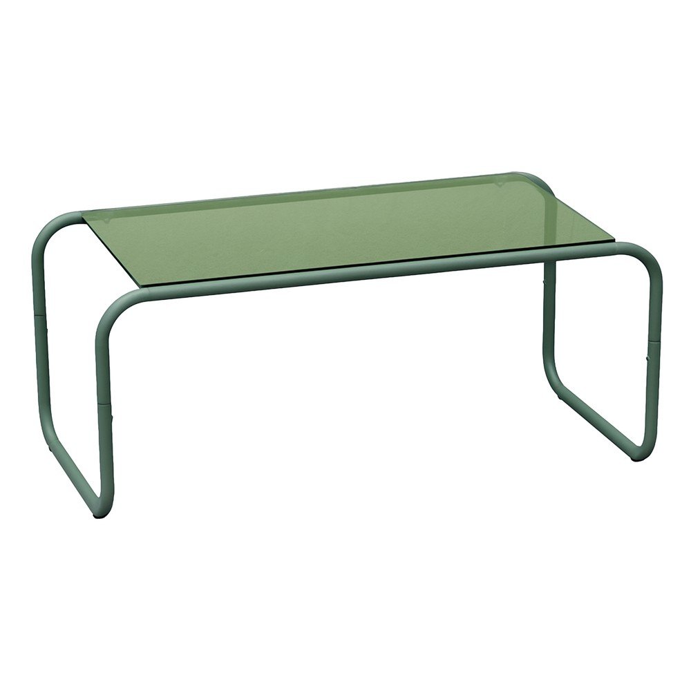 Zöld dohányzóasztal üveg asztallappal 40x80 cm Ventana – Leitmotiv