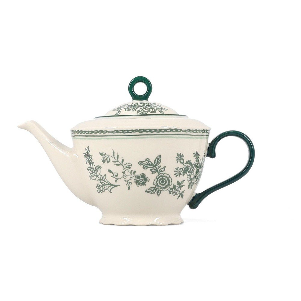 Zöld-elefántcsont színű porcelán teáskanna 920 ml Cyril – S|P Collection