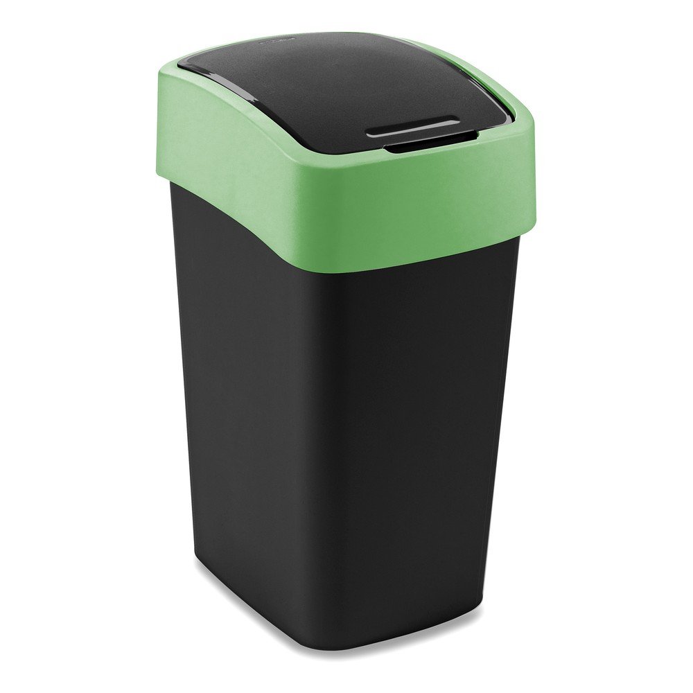 Zöld-fekete műanyag szelektív szemetes 25 l Flip Bin – Curver