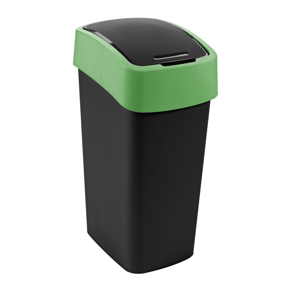 Zöld-fekete műanyag szelektív szemetes 45 l Flip Bin – Curver