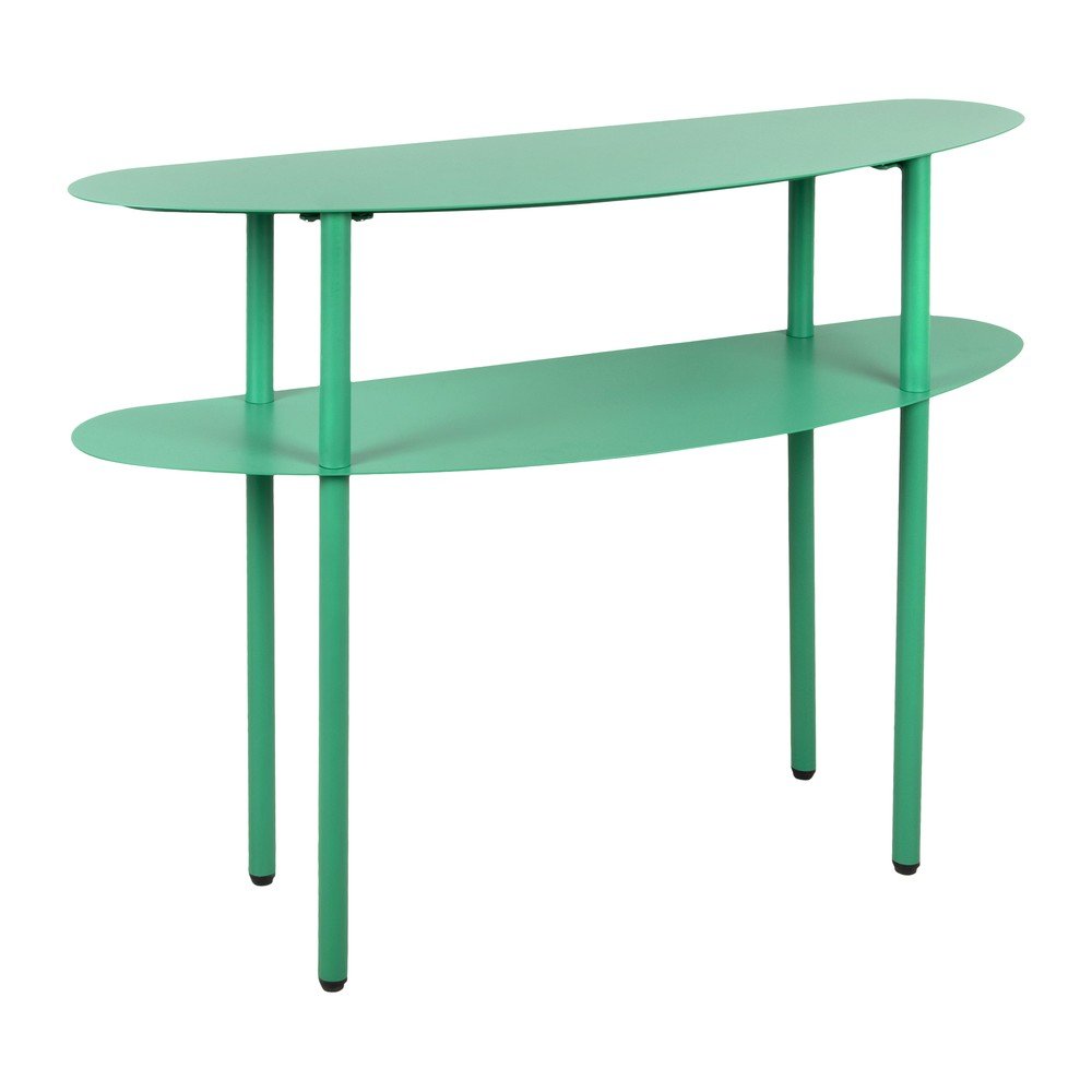 Zöld fém konzolasztal 28x90 cm Cool Retro – Leitmotiv