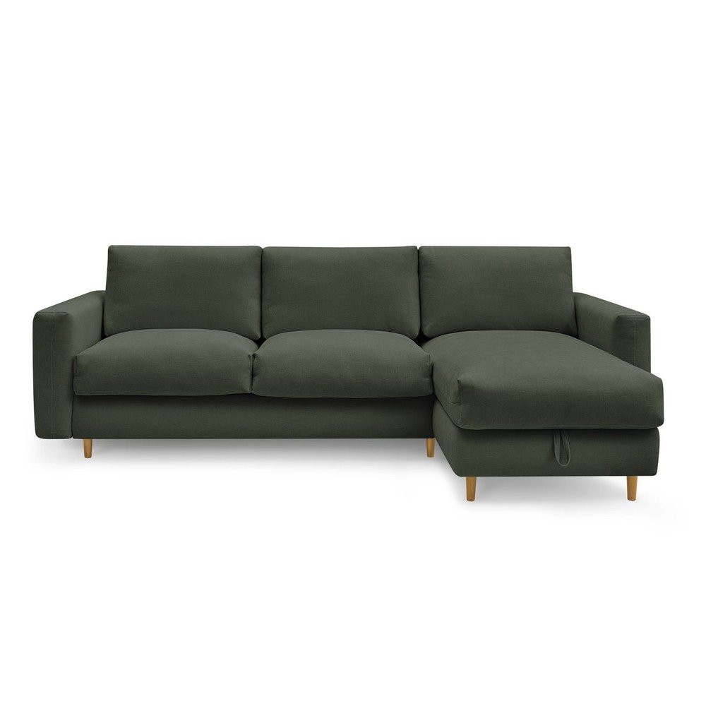Zöld sarokkanapé Nouveau Cocoone – Bobochic Paris