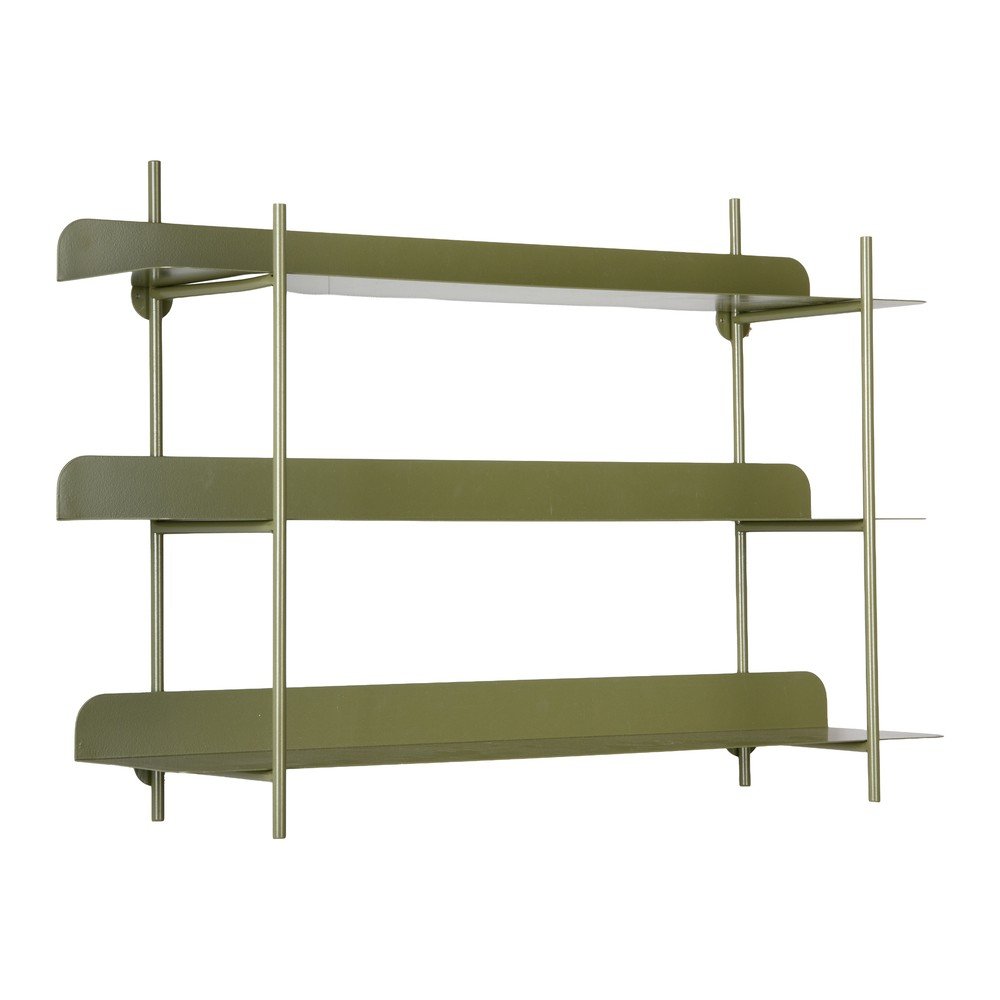 Zöld többszintes fém fali polc 60 cm Riqueza Tres – PT LIVING