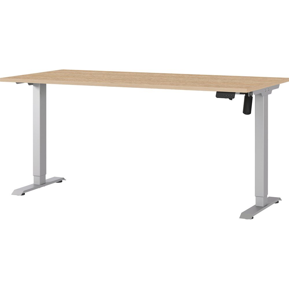Állítható íróasztal elektromosan állítható magassággal tölgyfa dekoros asztallappal 80x160 cm Boras – Germania
