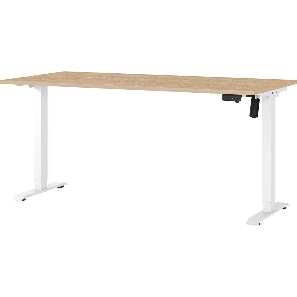 Állítható íróasztal elektromosan állítható magassággal tölgyfa dekoros asztallappal 80x160 cm Boras – Germania