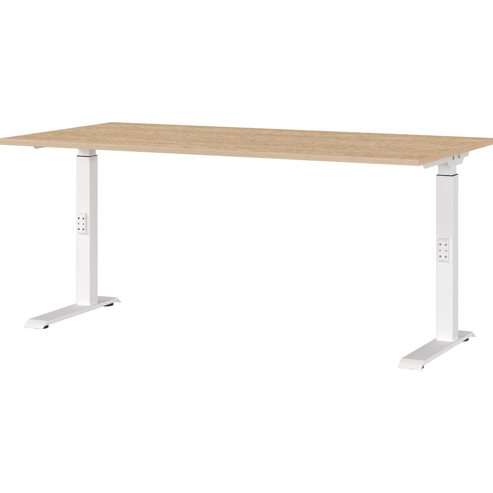 Állítható íróasztal tölgyfa dekoros asztallappal 80x160 cm Downey – Germania