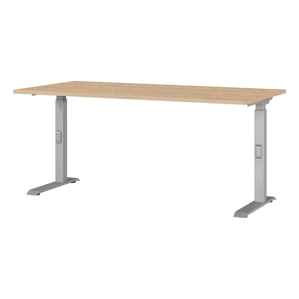 Állítható íróasztal tölgyfa dekoros asztallappal 80x160 cm Downey – Germania