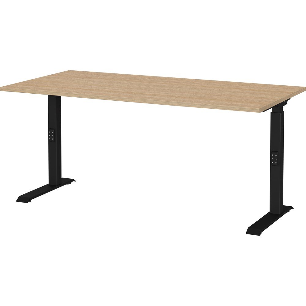 Állítható íróasztal tölgyfa dekoros asztallappal 80x160 cm Lissabon – Germania