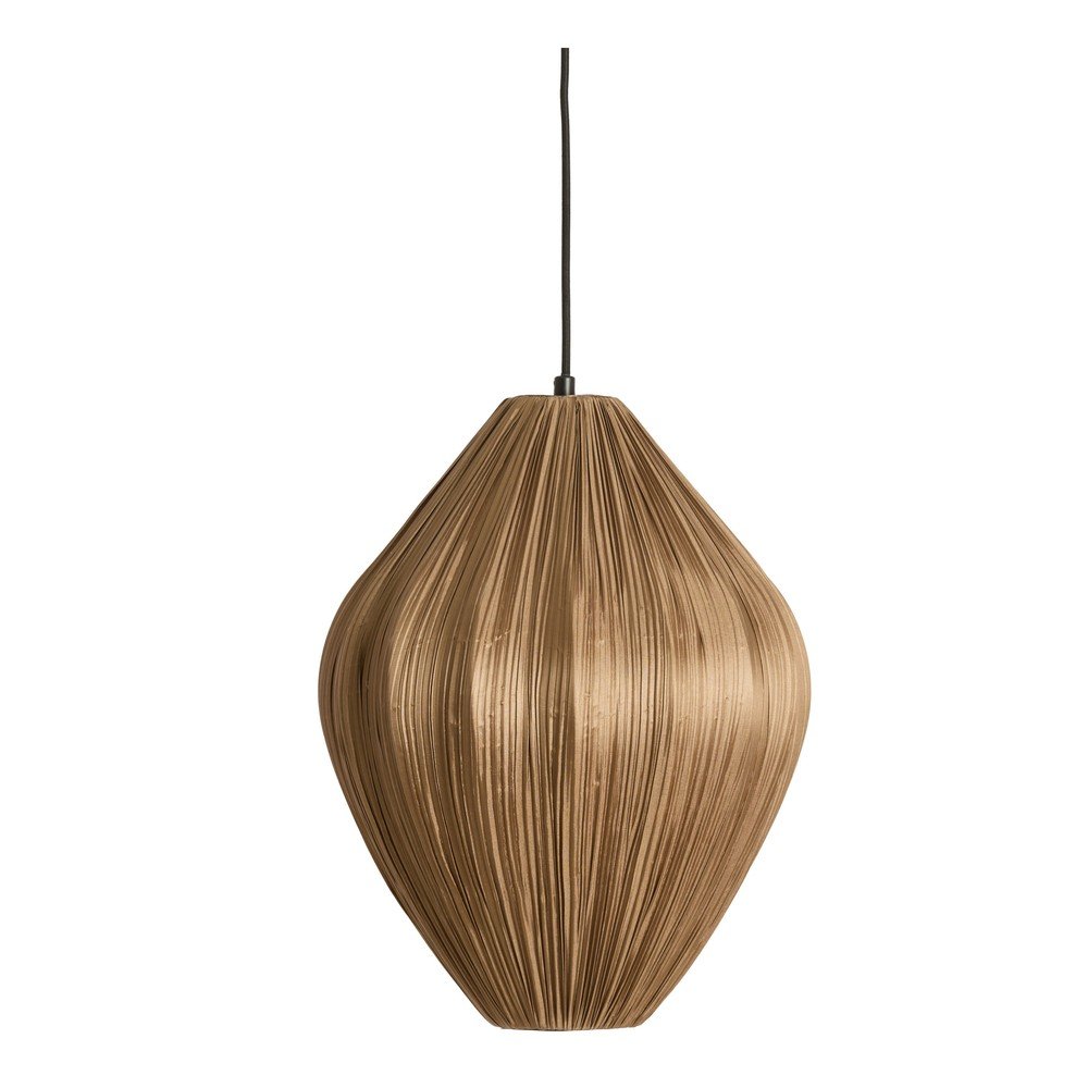Barna függőlámpa textil búrával ø 12 cm Verita – Light & Living