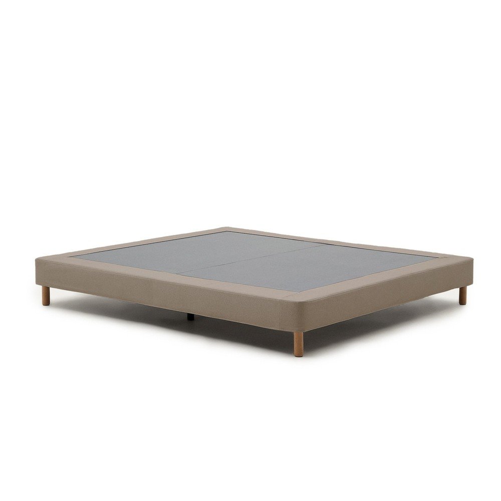 Barna kárpitozott franciaágy ágytámla nélkül 180x200 cm Ofelia – Kave Home