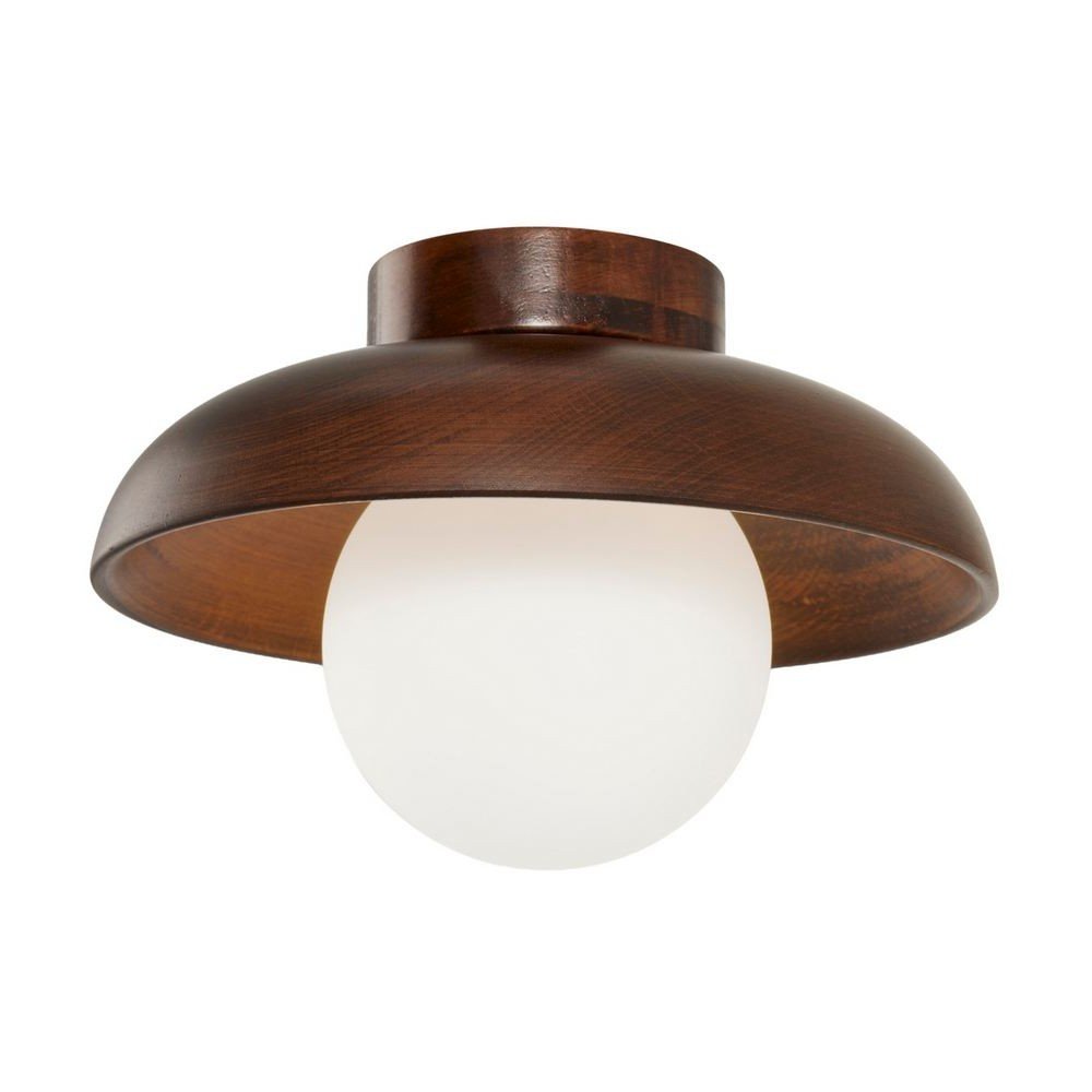 Barna mennyezeti lámpa üveg búrával ø 24 cm Elsa – Opviq lights