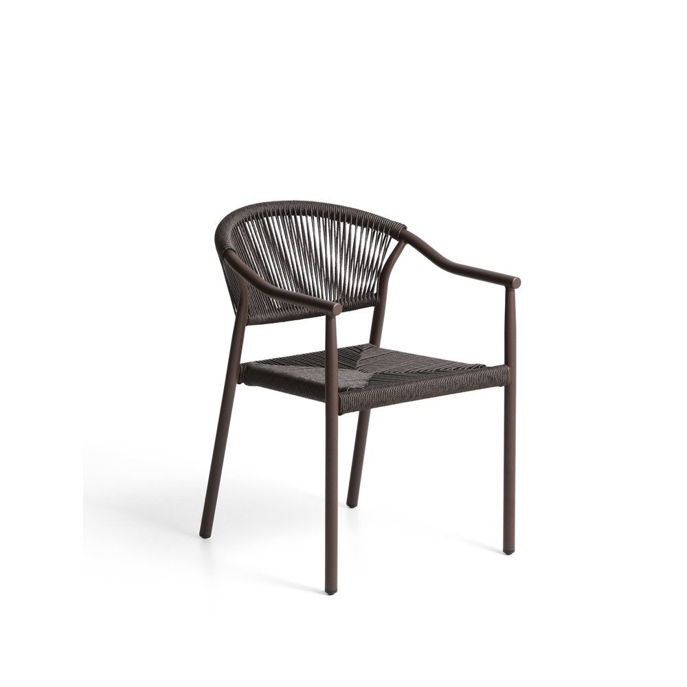 Barna rattan kerti szék Livadia – Kave Home