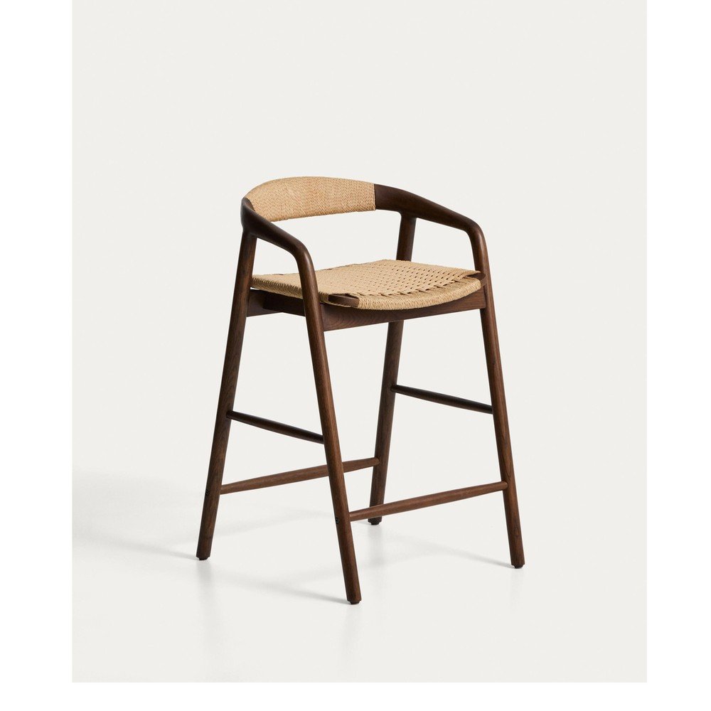 Barna tölgyfa karfás bárszék (ülésmagasság 65 cm) Derile – Kave Home
