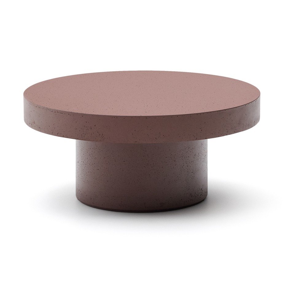Beton kerek kerti dohányzóasztal ø 66 cm Aiguablava – Kave Home