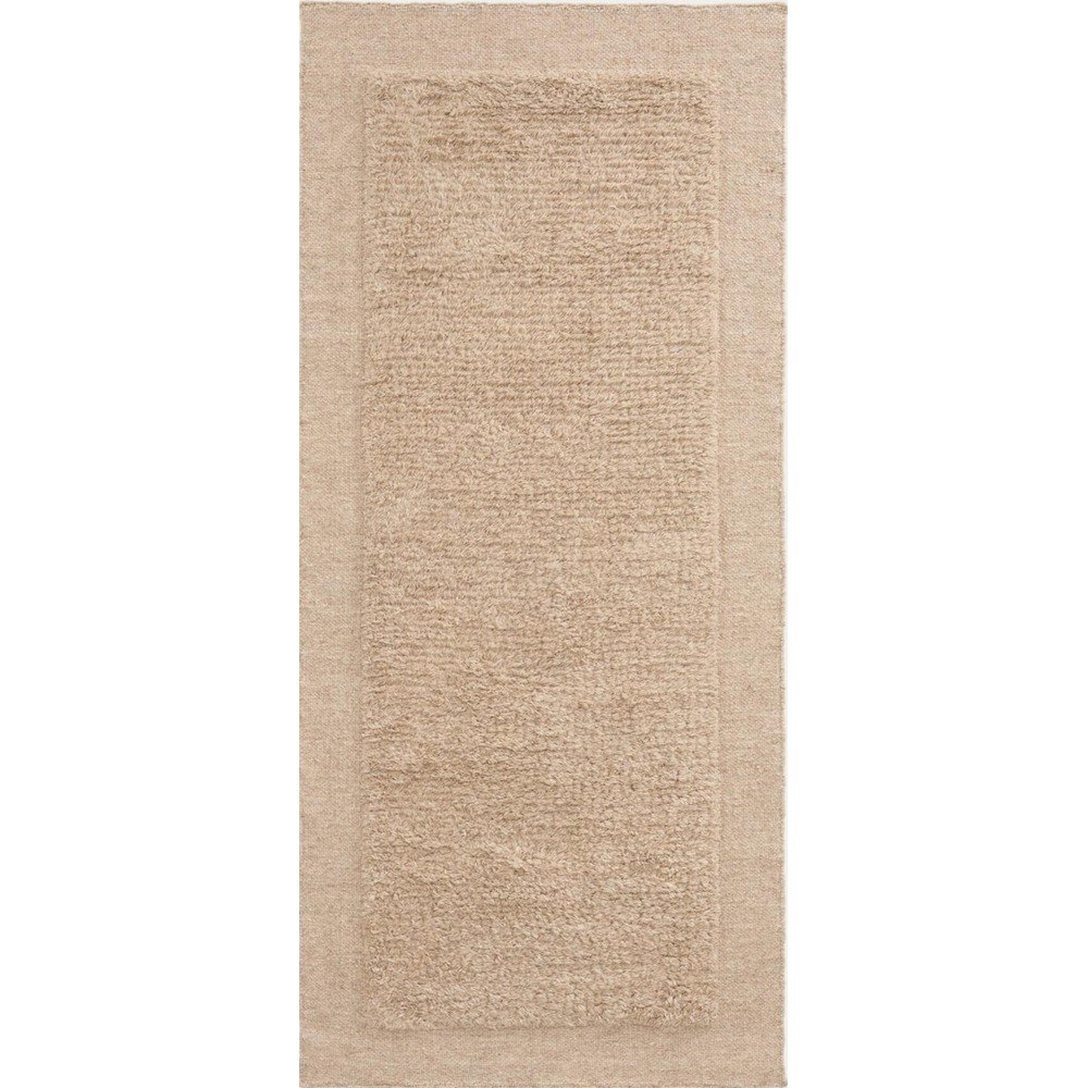 Bézs kézi szövésű gyapjú futószőnyeg 80x200 cm Marely – Kave Home