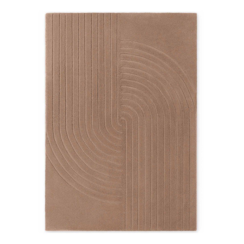 Bézs kézi szövésű gyapjú szőnyeg 120x180 cm Arcura – Vikosa