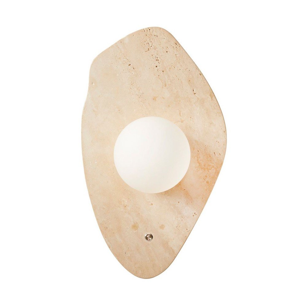 Bézs kő fali lámpa ø 10 cm Hilde – Opviq lights