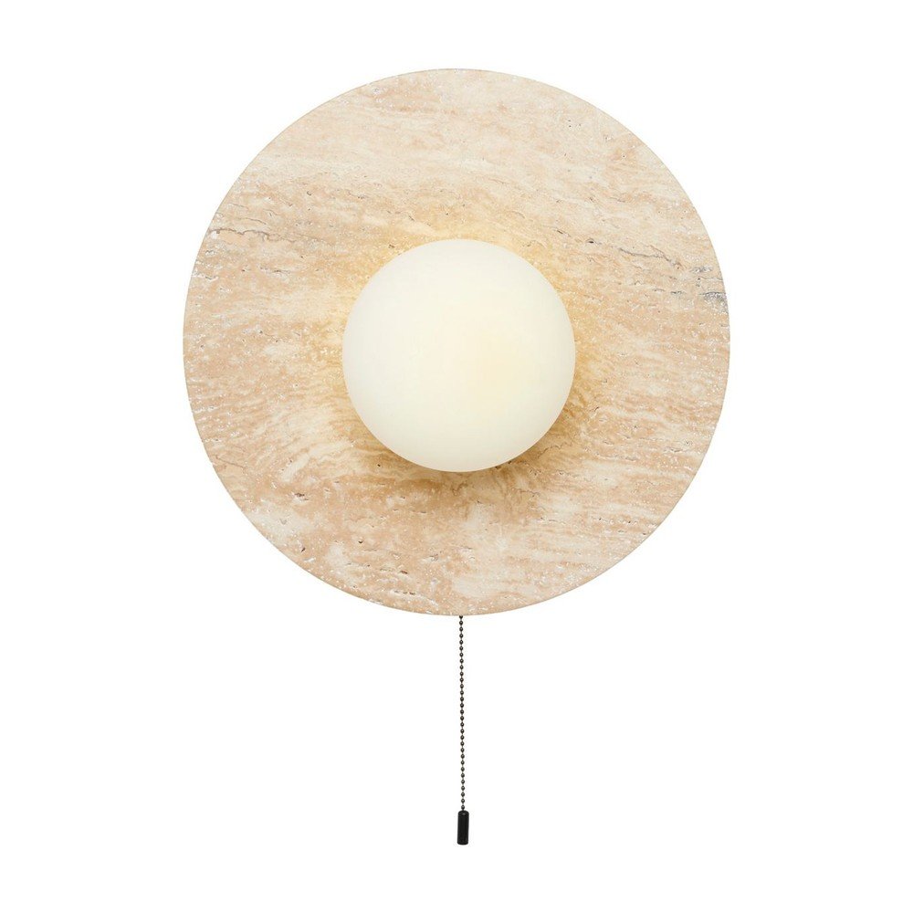 Bézs kő fali lámpa ø 12 cm Hilde – Opviq lights