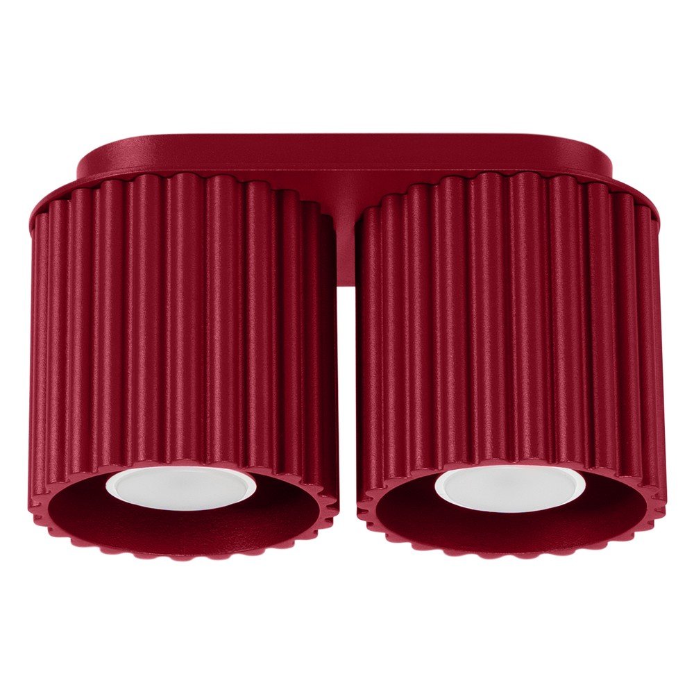 Borvörös fém spotlámpa 10x21 cm Zora – Sollux