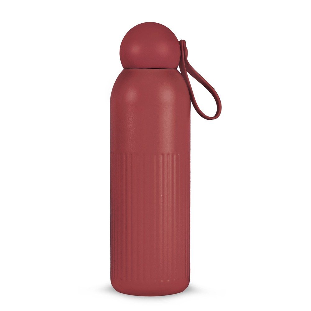 Borvörös rozsdamentes acél termopalack szívószállal 500 ml Tekla – Sagaform