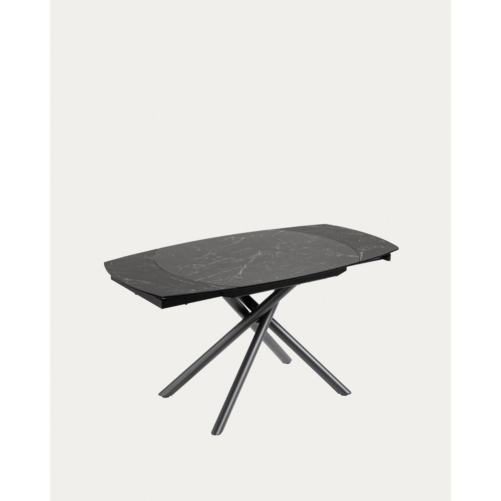 Bővíthető étkezőasztal kerámia asztallappal hosszabbító asztallappal 100x130 cm Yodalia – Kave Home