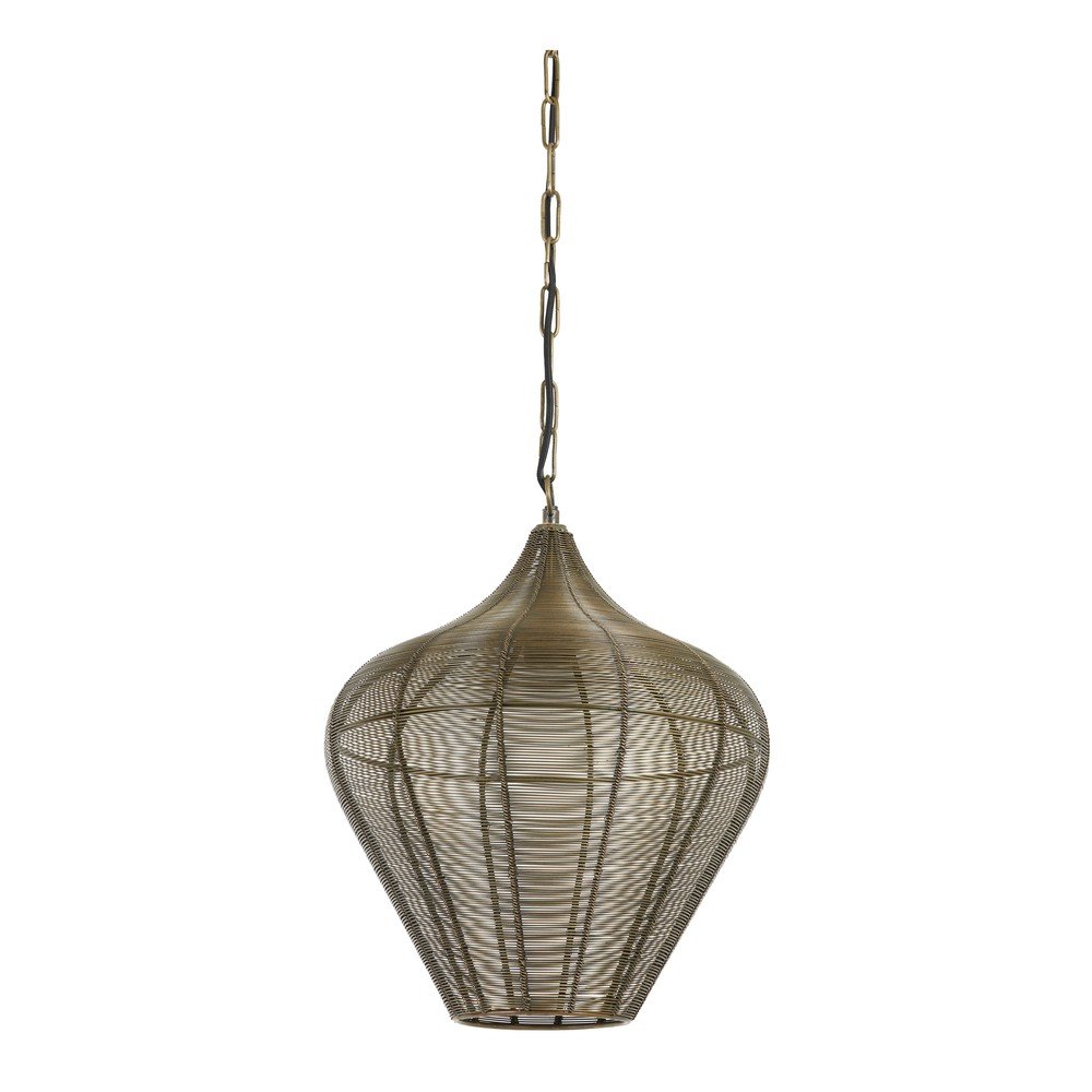 Bronzszínű fém függőlámpa ø 36 cm Alvaro – Light & Living