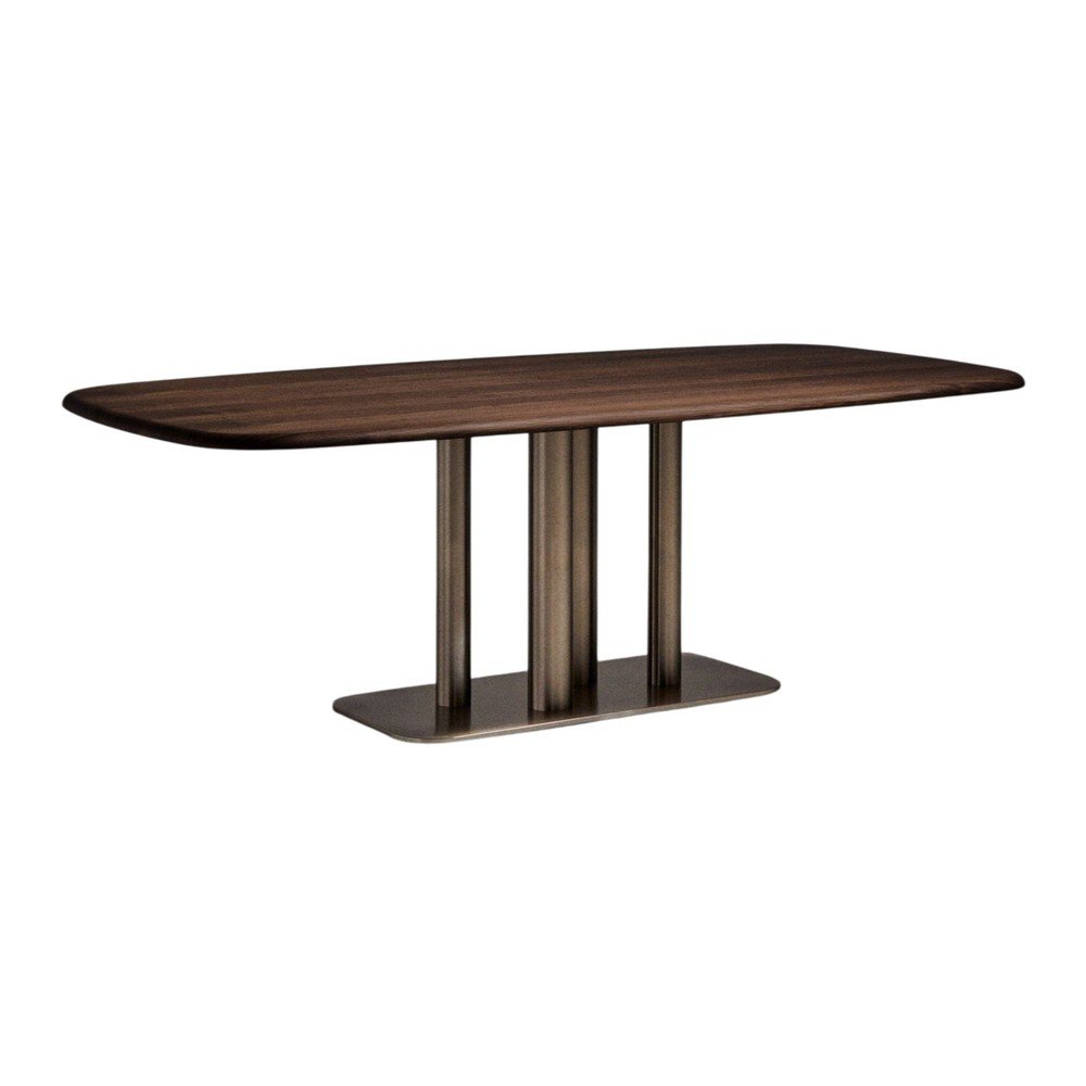 Étkezőasztal diófa dekorral 110x220 cm Melvar – Kave Home