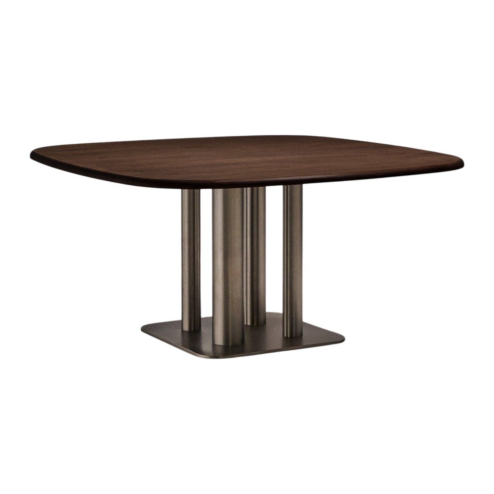 Étkezőasztal diófa dekorral 121x121 cm Melvar – Kave Home
