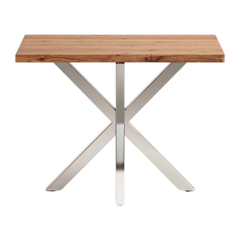 Étkezőasztal tölgyfa dekoros asztallappal 90x160 cm Argo – Kave Home