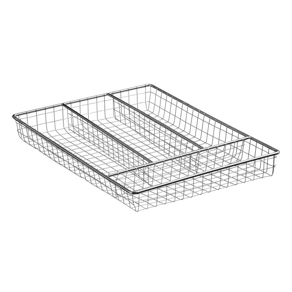 Ezüstszínű fém evőeszköztartó fiókba 22 x 31 cm Esme – Premier Housewares