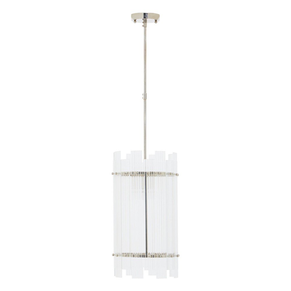 Ezüstszínű fém függőlámpa üveg búrával ø 27 cm Ritz – Premier Housewares