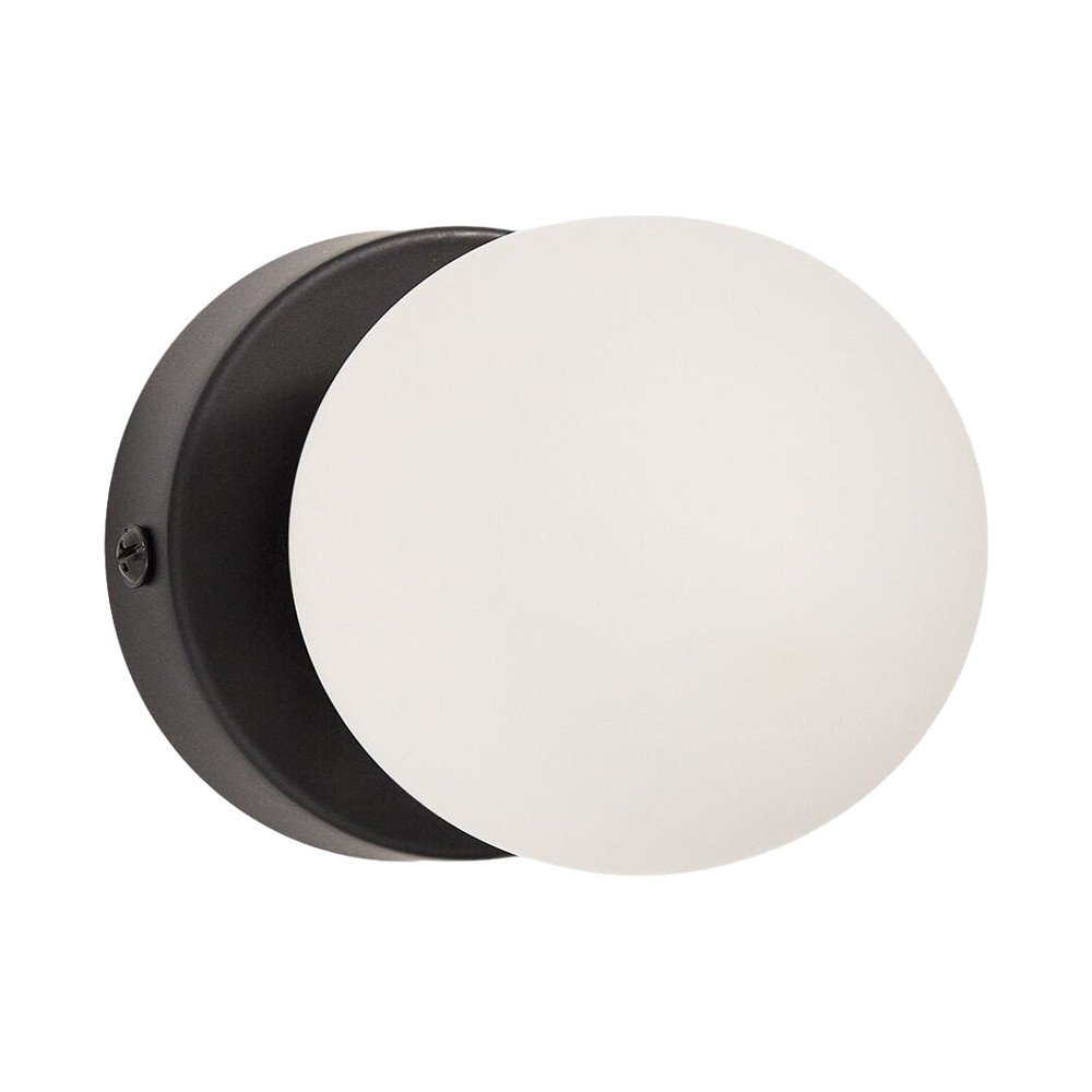 Fehér-fekete fém fali lámpa ø 8 cm Brisia – Kave Home