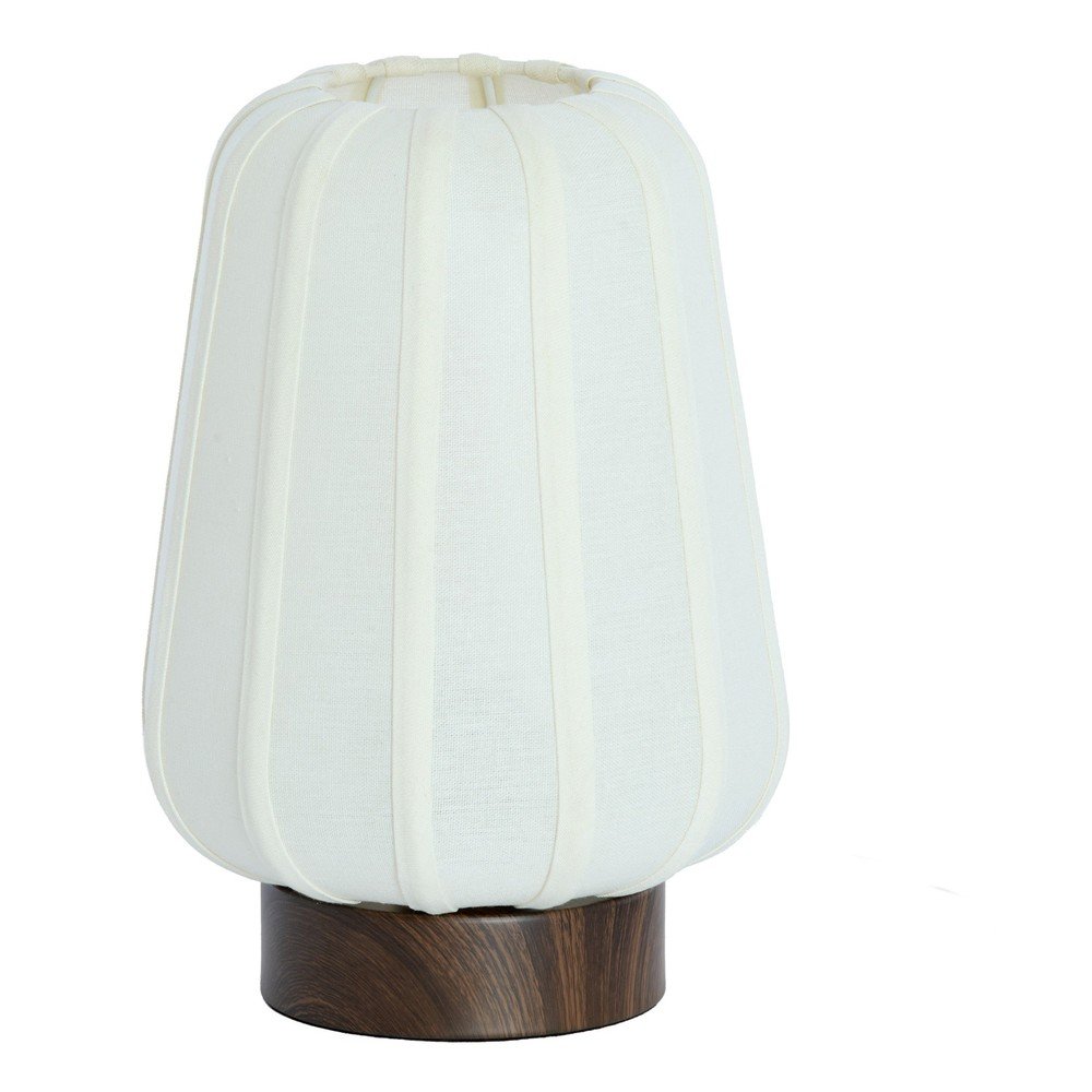 Fehér fém asztali lámpa textil búrával (magasság 29 cm) Bibia – Light & Living