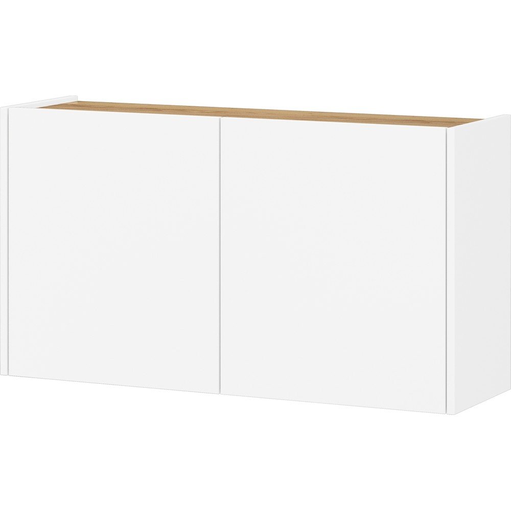 Fehér függő szekrény tölgyfa dekorral 93x52x29 cm Libbiano – Germania