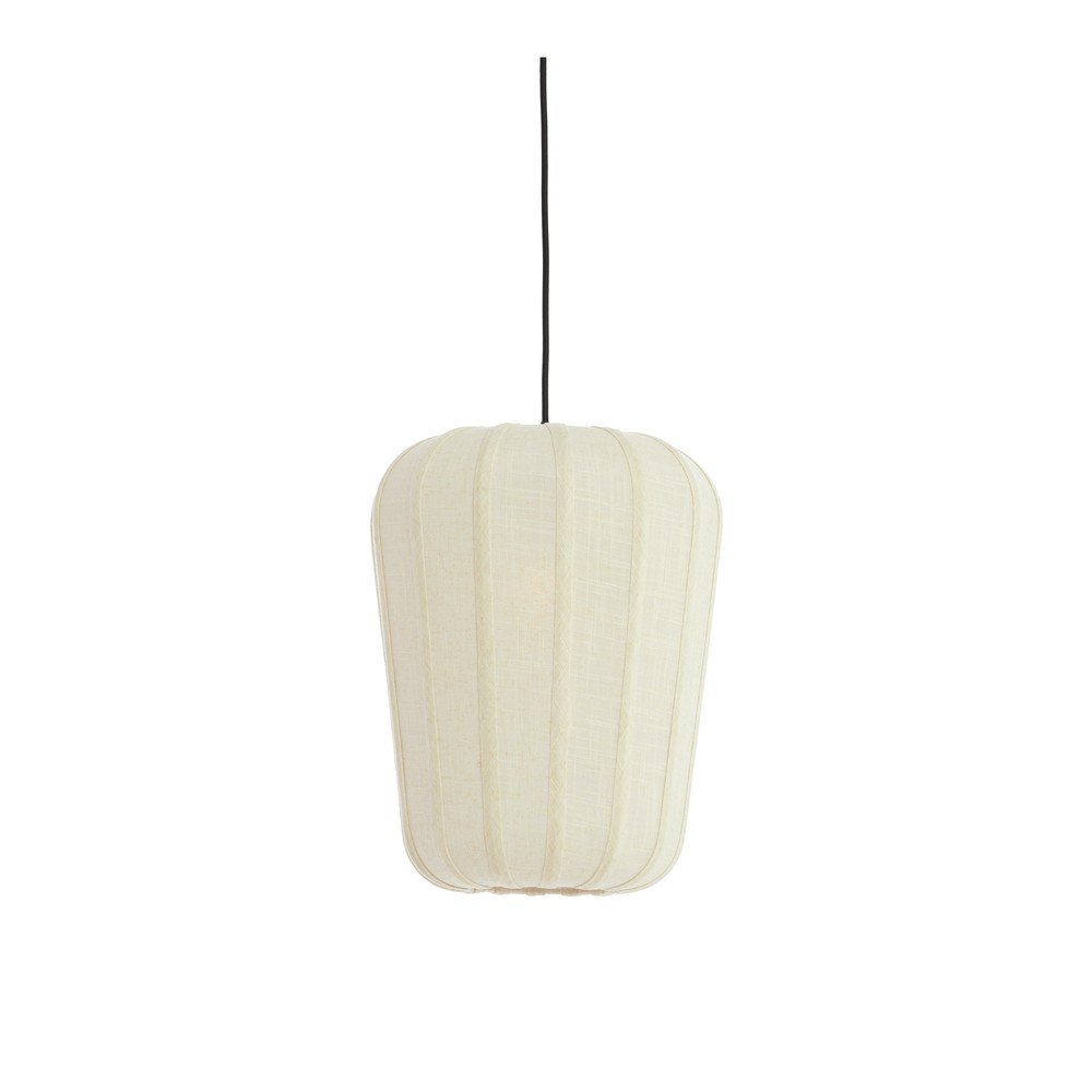 Fehér függőlámpa textil búrával ø 10 cm Bibury – Light & Living