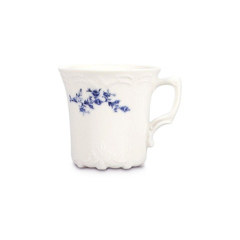 Fehér-kék porcelán csésze cappucinóhoz 200 ml Retro – BonBistro