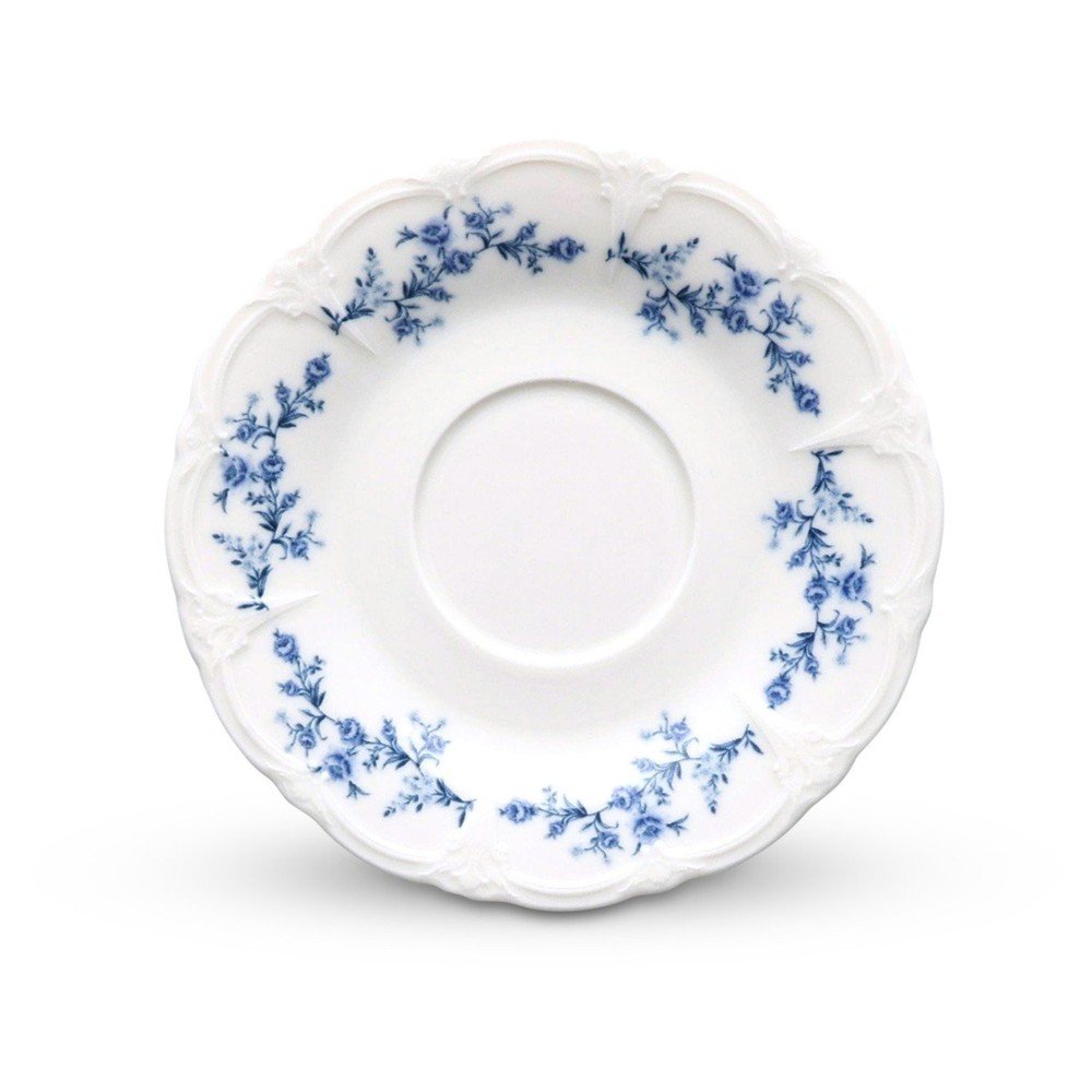Fehér-kék porcelán csészealj ø 16