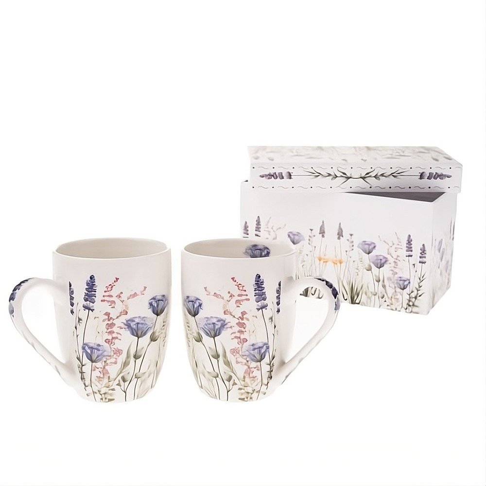 Fehér porcelán bögre szett 2 db-os 350 ml – Dakls