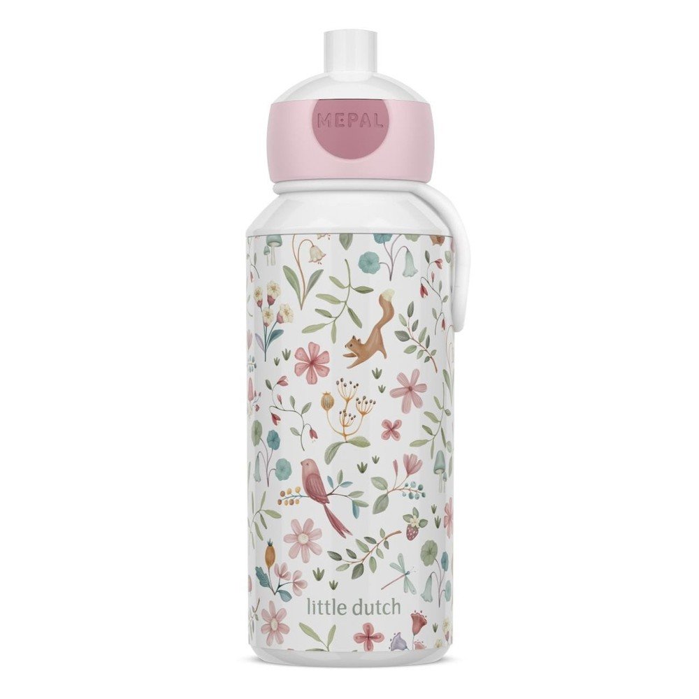 Fehér-rózsaszín műanyag gyerek ivópalack 400 ml Fairy Wonders – Mepal