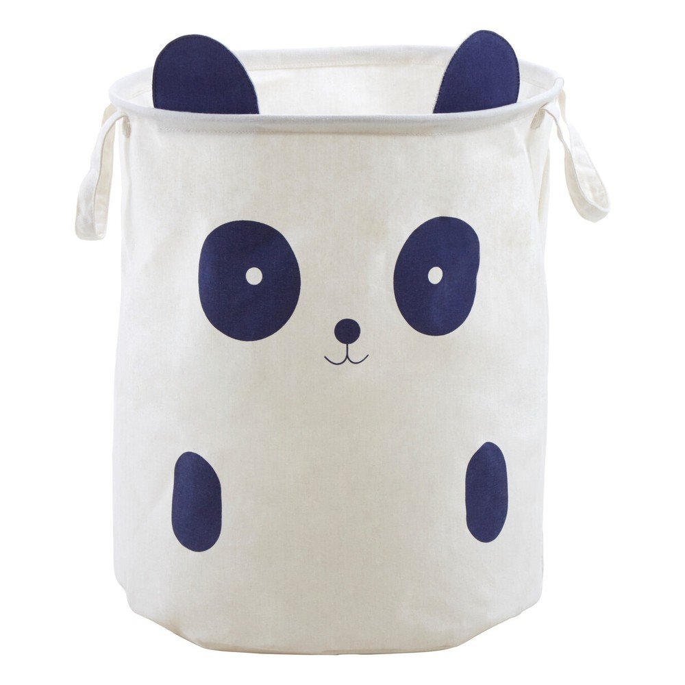 Fehér textil játéktároló kosár ø 38x48 cm Mimo Panda Face – Premier Housewares