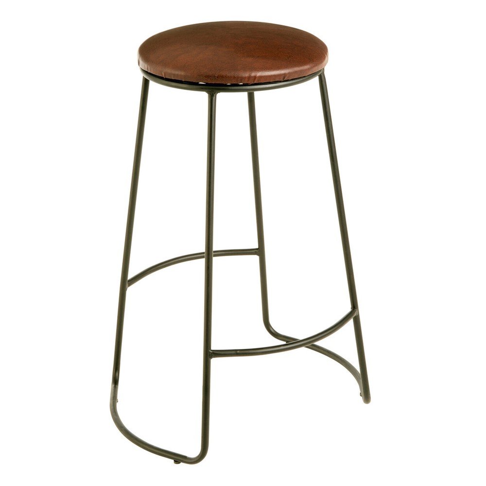 Fekete-barna kárpitozott bárszék (ülésmagasság 64 cm) Brixton – Premier Housewares