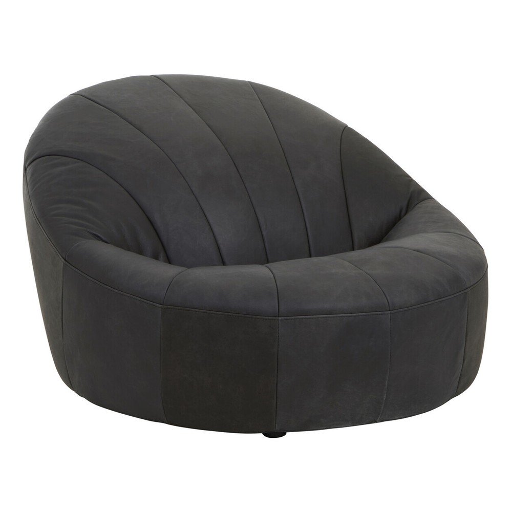 Fekete bőr fotel Hoxton – Premier Housewares