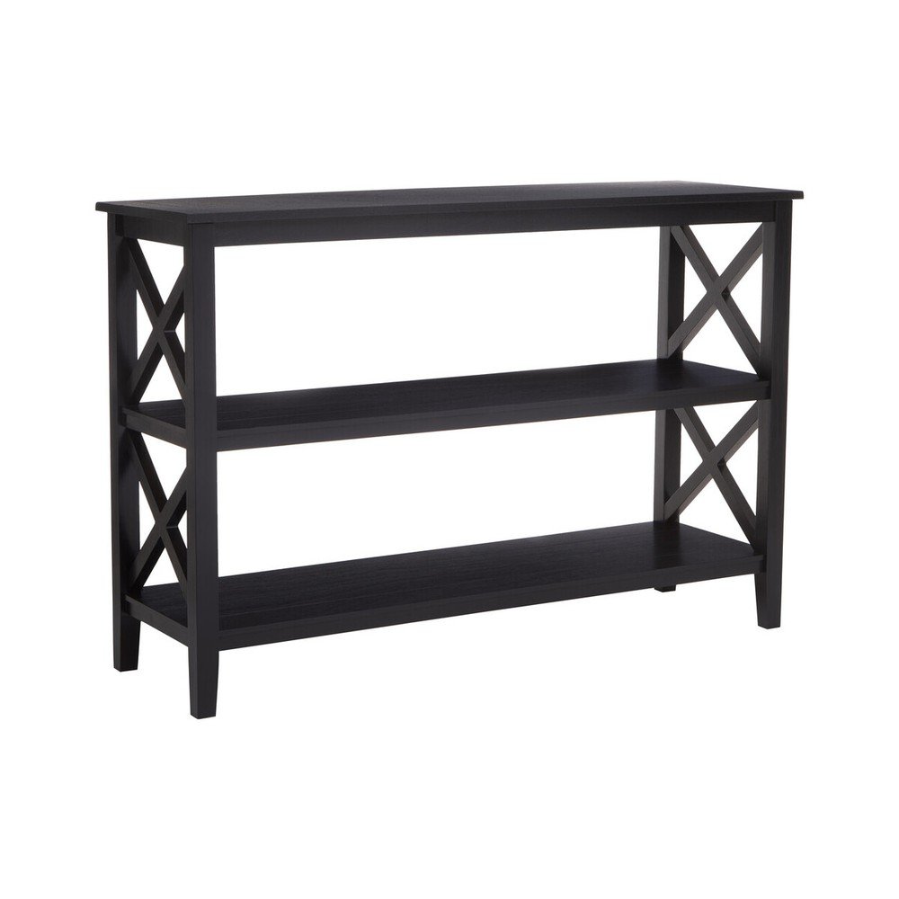 Fekete borovi fenyő polcos állvány 120x81x40 cm Heritage – Premier Housewares
