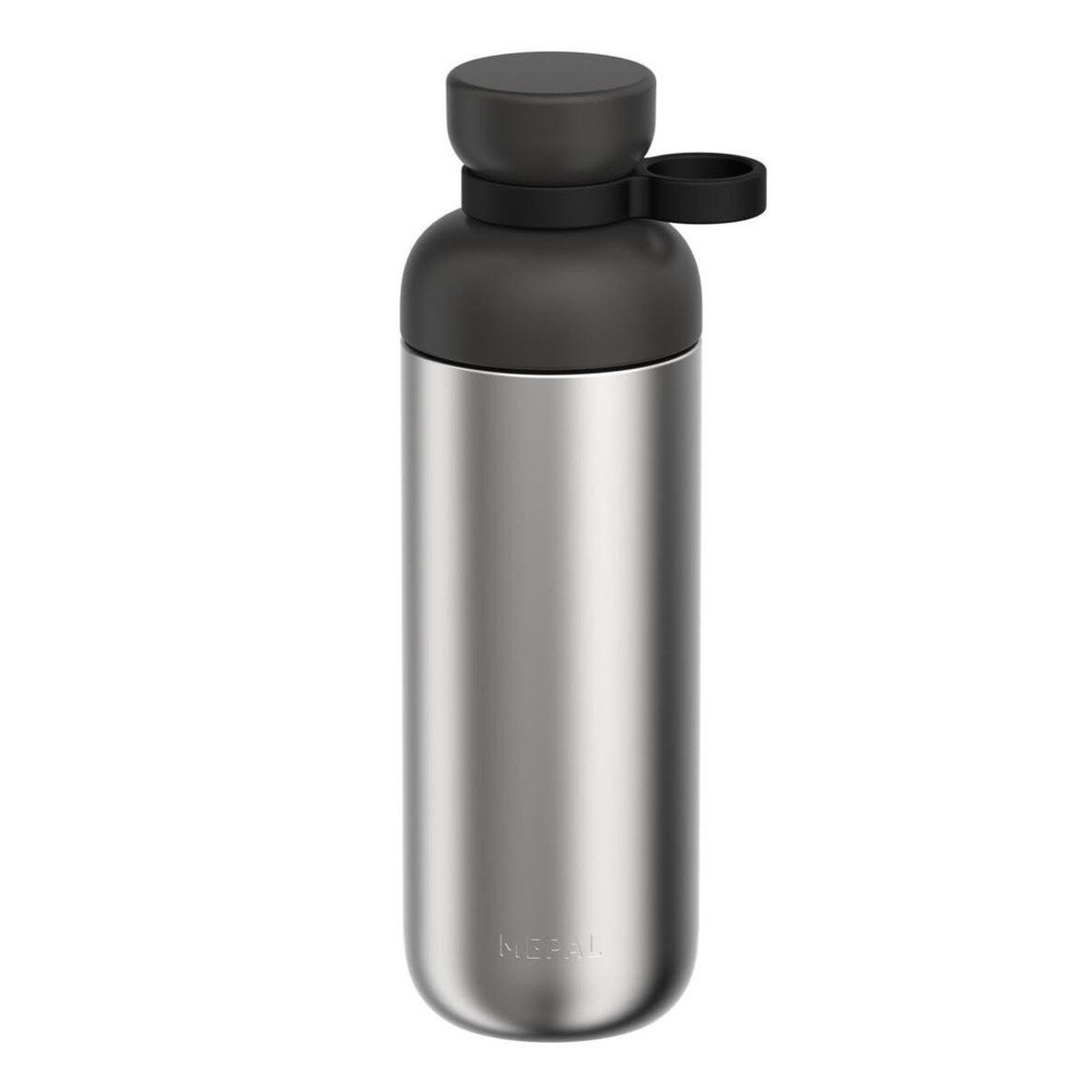 Fekete-ezüstszínű rozsdamentes acél ivópalack 700 ml Vita – Mepal