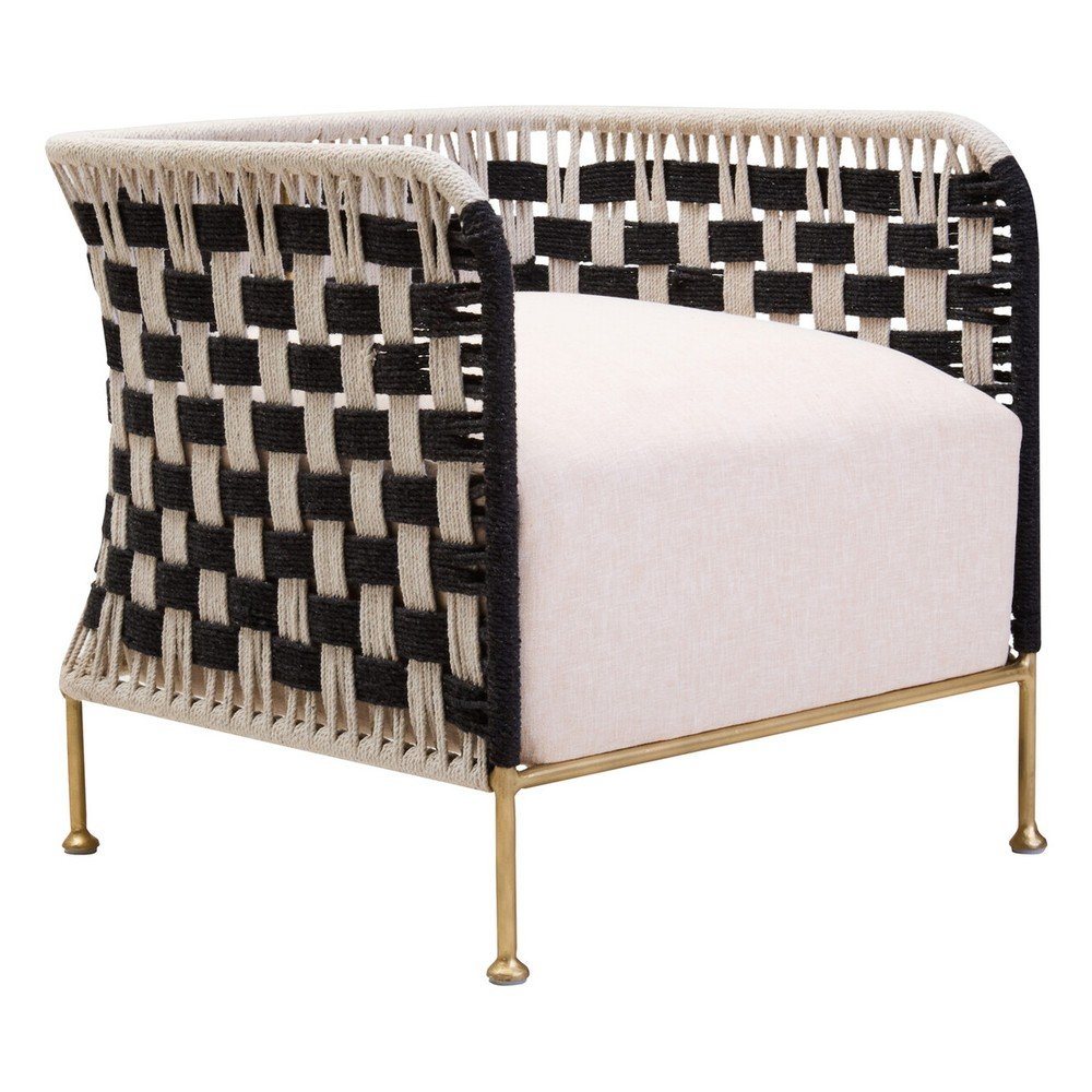 Fekete-fehér fotel Satna – Premier Housewares
